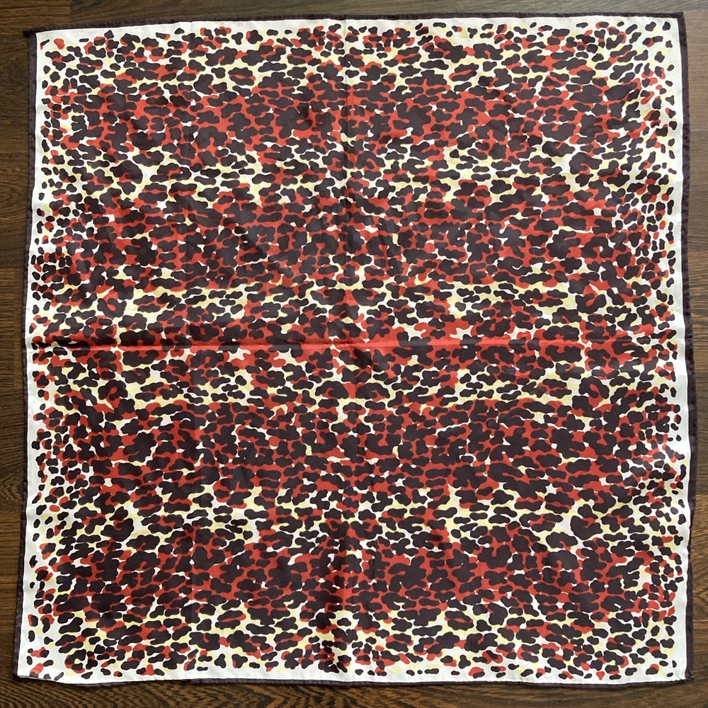Leopard Print Square Scarf - Made in Japan